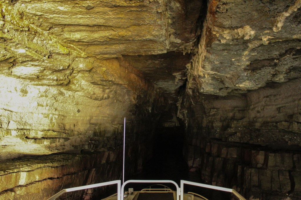 A limestone cave in the fossil cliffs
