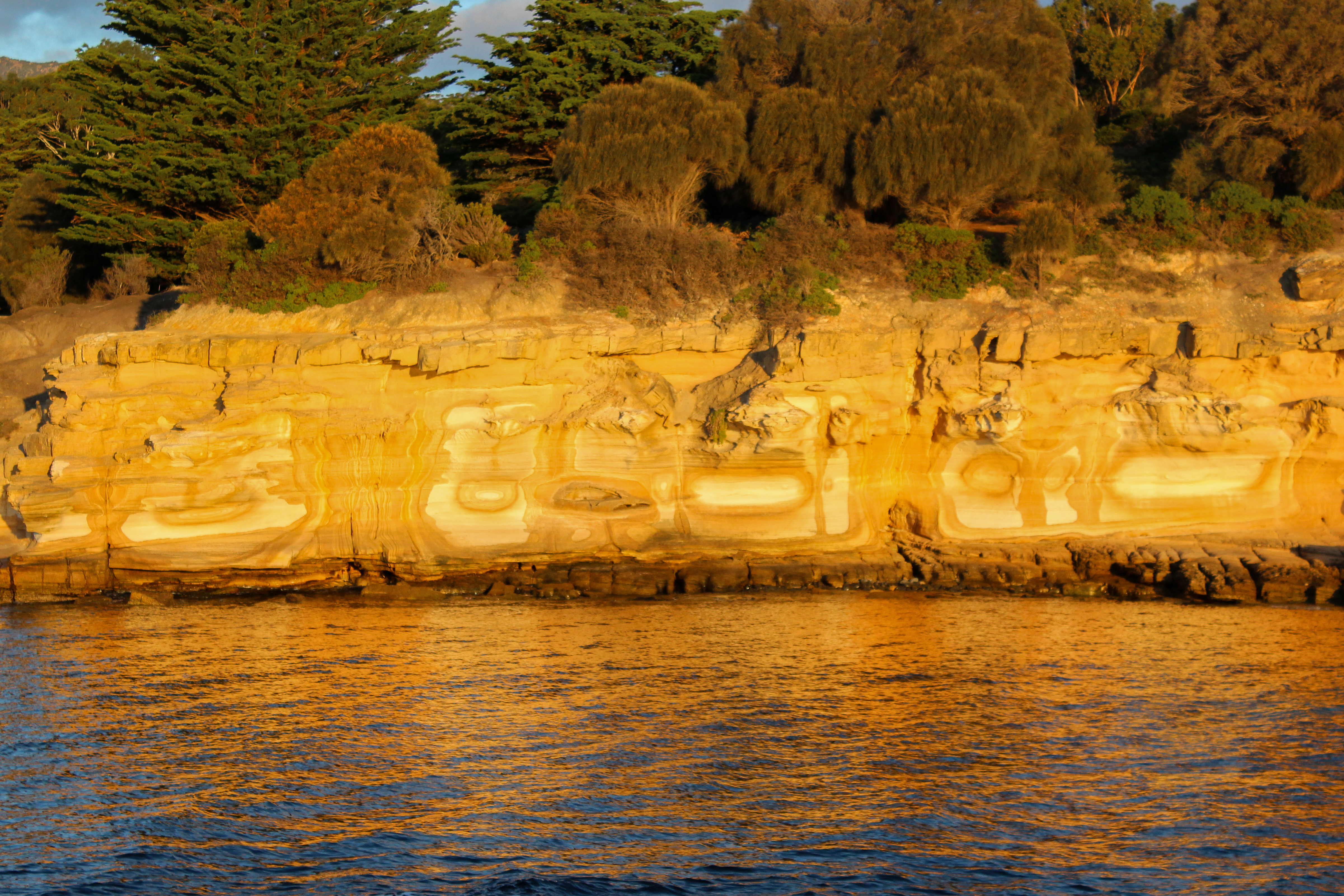 Painted cliffs in the sunset